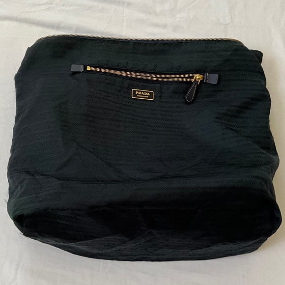 PRADA Vintage 2 Way Tessuto Nylon Saffiano Shoulder Tote Blue - Picture 11 of 16